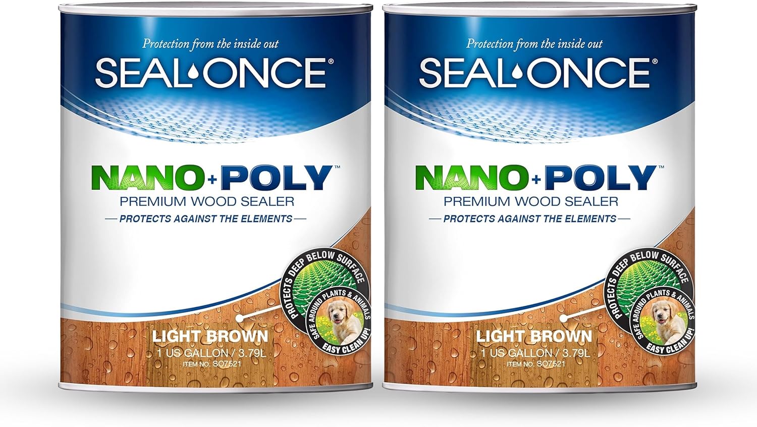 Seal-Once Nano+Poly Wood Sealer - Premium Waterproof Protection