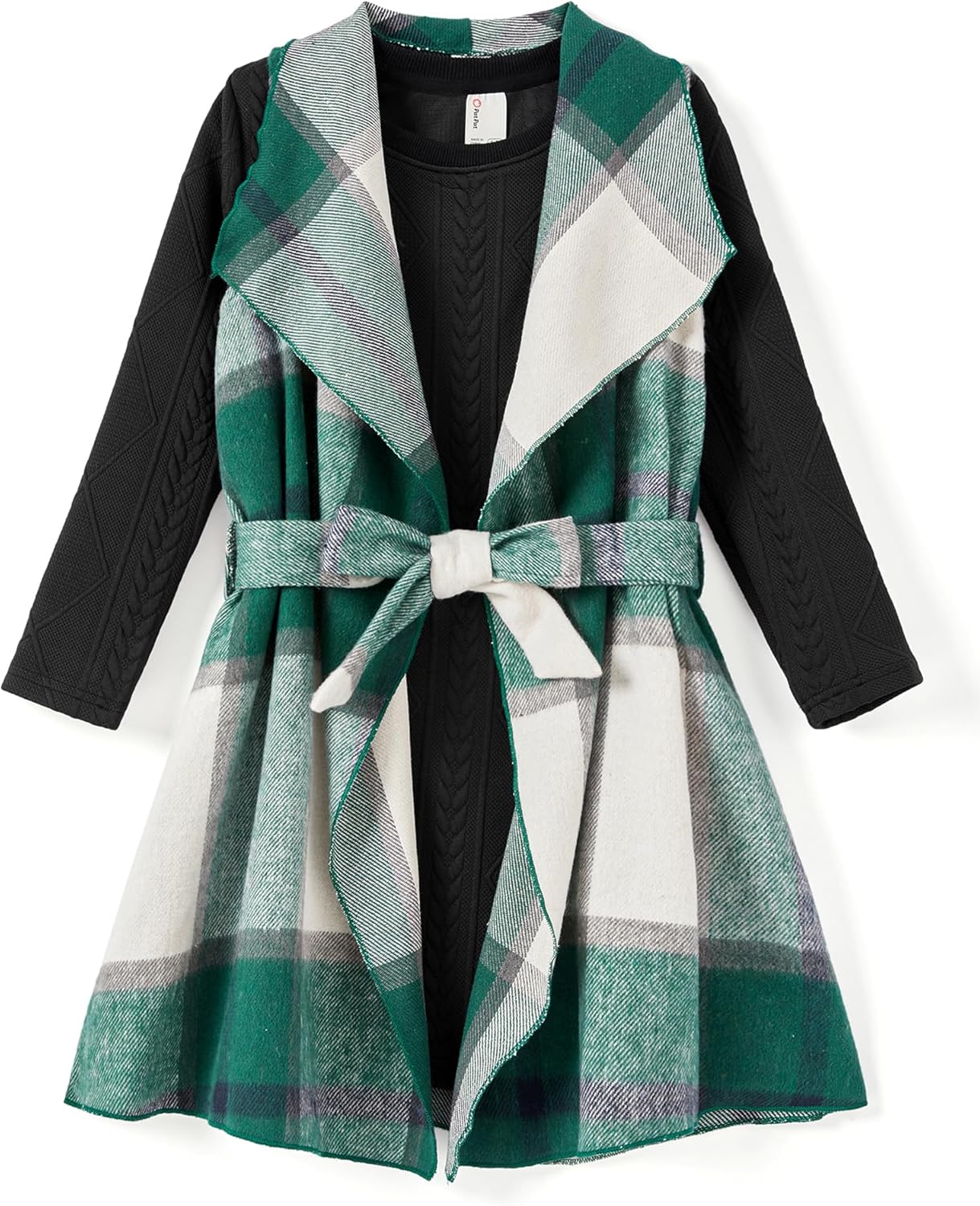 PATPAT Girls Fall Cardigan Dress Set for Stylish Autumn Days