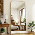 77x38 in Floor Length Mirror with Stand - Full Body Gold Frame