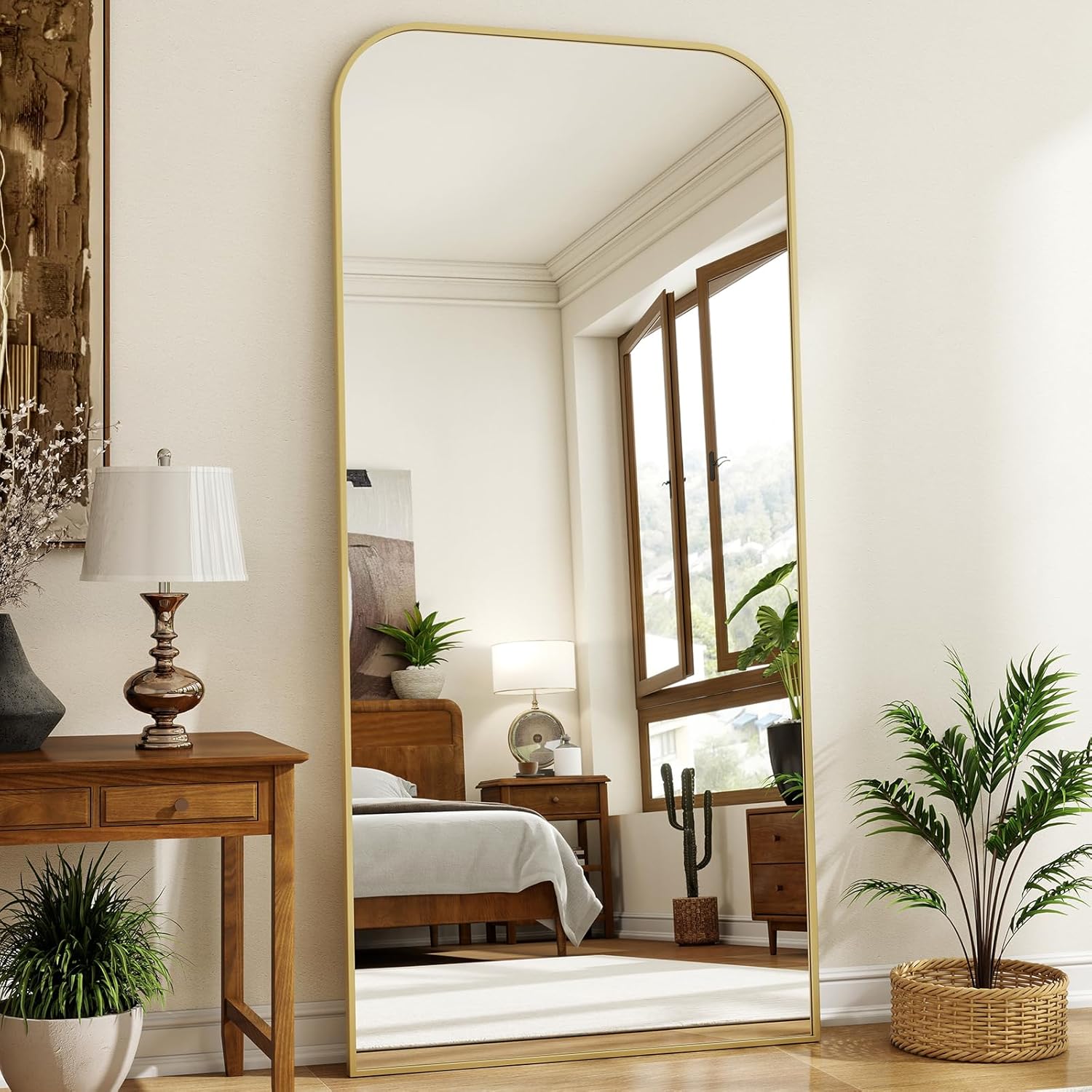 77x38 Inch Full Length Standing Mirror for Bedroom Decor