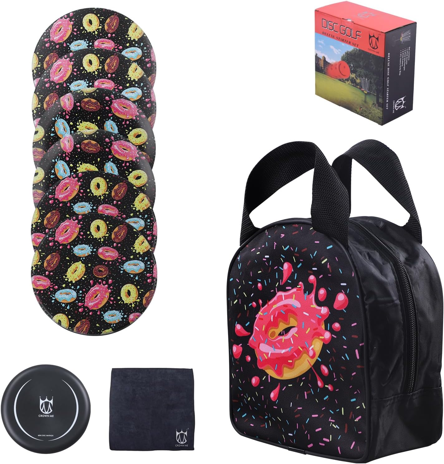 CROWN ME Donut Disc Golf Set - 6 Pack for Sweet Swings!