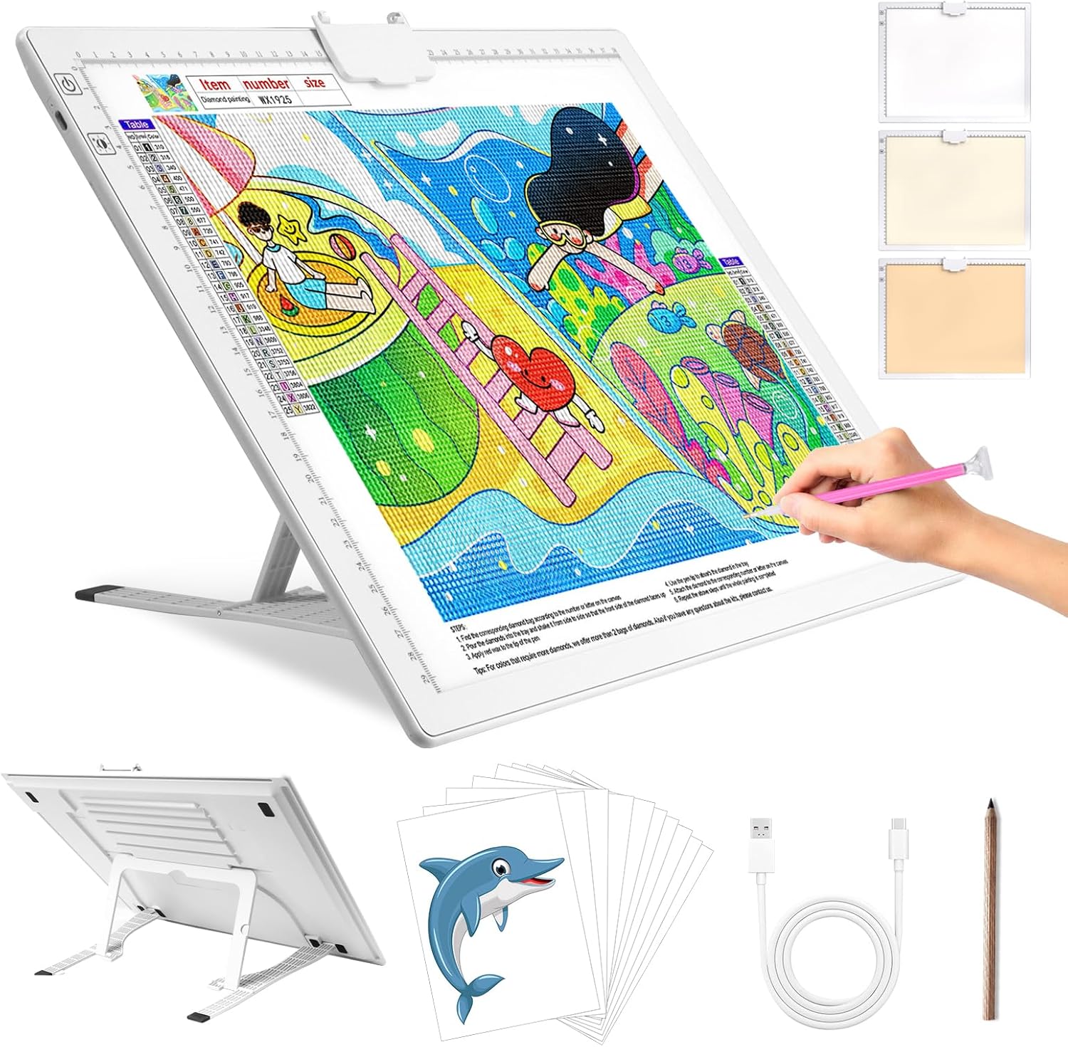 WSenlight A3 Light Pad for Diamond Painting and Tracing