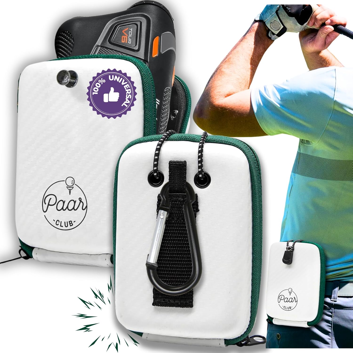 Protective Golf Rangefinder Case | Universal Hard Shell | Carabiner Included