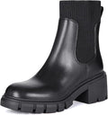 Athlefit Women's Chelsea Platform Ankle Boots for Stylish Comfort