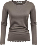 GRACE KARIN Women's High Stretchy Long Sleeve Pullover (Style PJ5J)