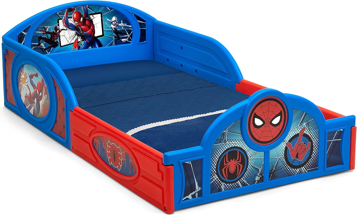 Delta Children Marvel Spider-Man Toddler Bed with Guardrails