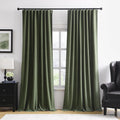 Extra Wide Linen Blackout Curtains 70x102 2 Panels - Full Blackout