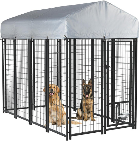 LEMBERI Outdoor Dog Kennel for Large Dogs with Secure Lock