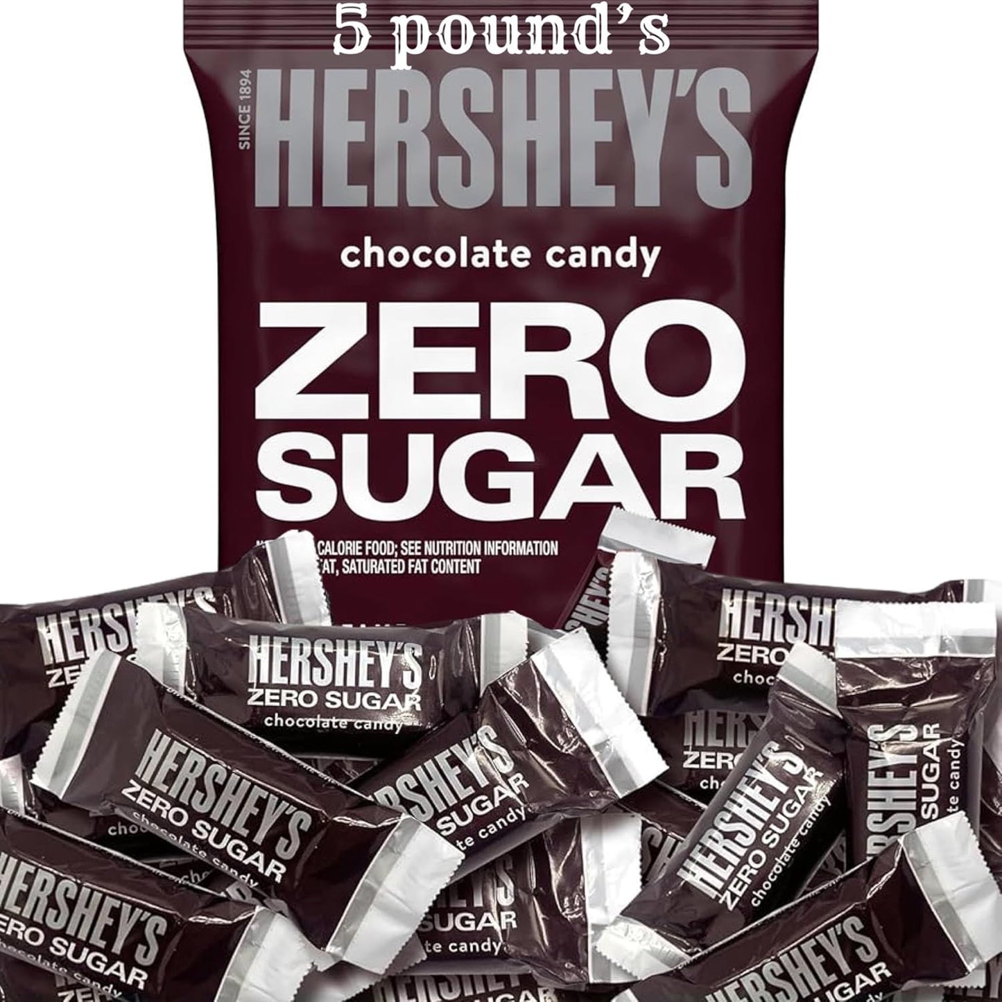 HERSHEYS Zero Sugar Chocolate Candy Bar for Guilt-Free Indulgence