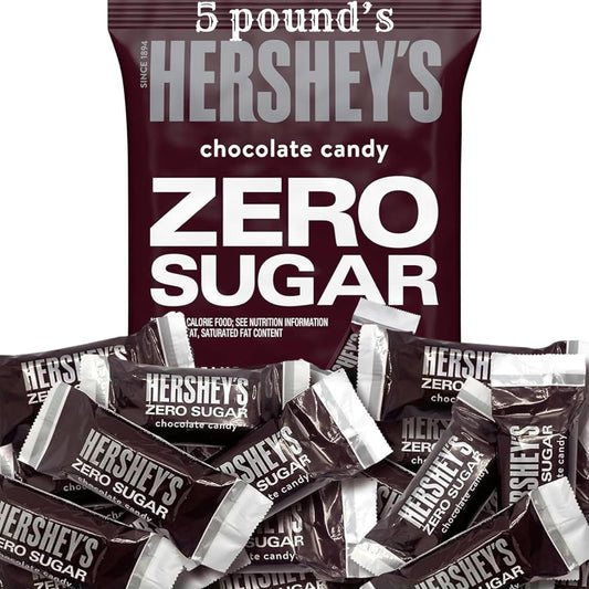 HERSHEYS Zero Sugar Chocolate Candy Bar for Guilt-Free Indulgence