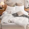 Jersey Knit Duvet Cover Set Full Solid Off White - T-Shirt Cotton Soft