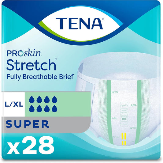 TENA Stretch Super Briefs - Heavy Absorbency for Incontinence