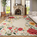 8ftx10ft Washable Rug for Living Room - Soft Non Slip Vintage Boho
