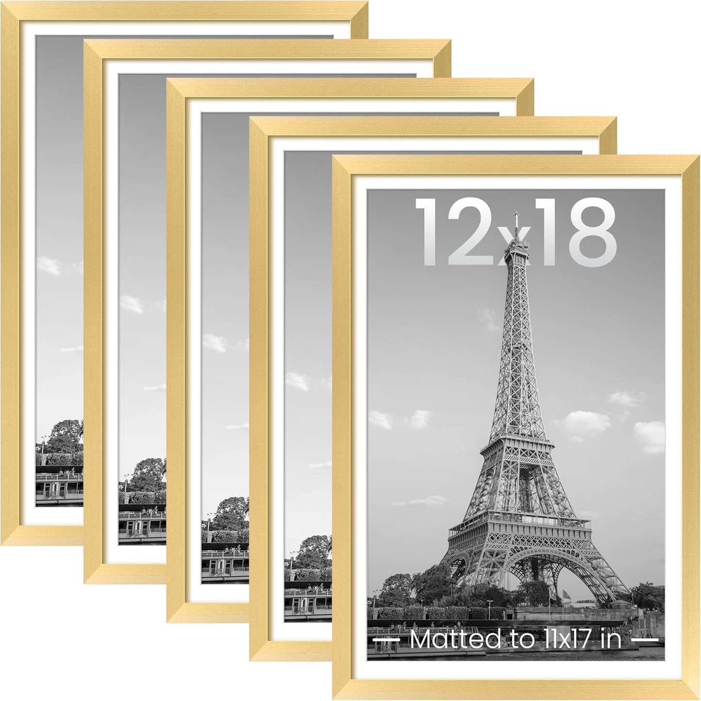 Upsimples 12x18 Picture Frame Set of 5 for Stunning Displays