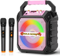 Portable Karaoke Machine for Adults with Dual Mics - Party Speaker