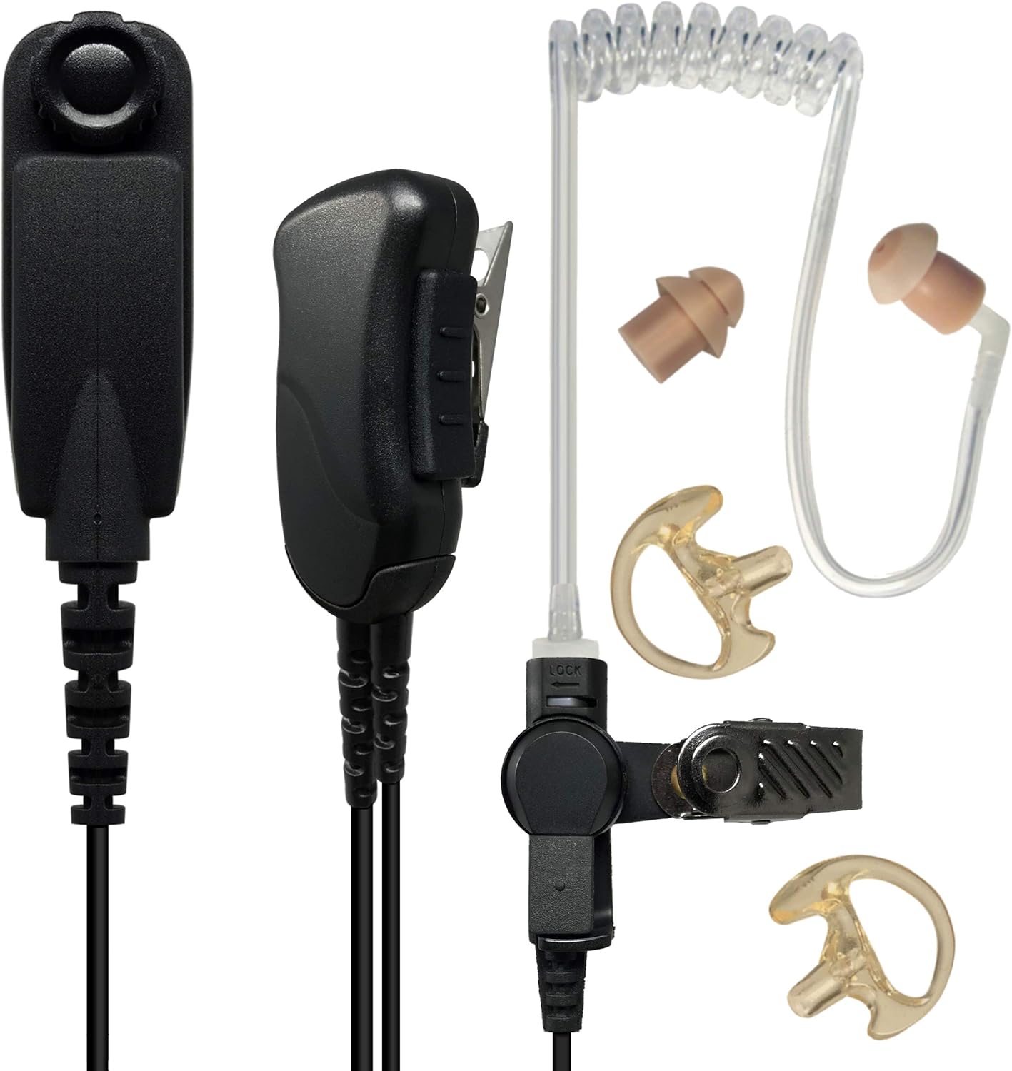 Sheepdog Police Lapel Mic for Motorola Radios - Durable Earpiece