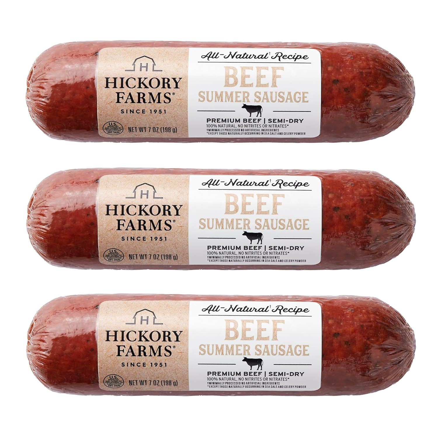 All-Natural Beef Summer Sausage - Perfect for Snacking