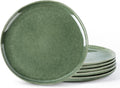 10.5 in Ceramic Dinner Plates Set of 6 - Handmade Reactive Glaze