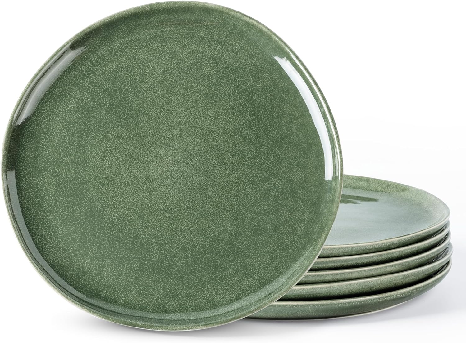 Unique Handmade Reactive Glaze Dinner Plates Set of 6, 10.5 in
