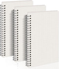 Graph Paper Notebook Spiral 3 Pack A5 Grid Notebooks - Thick 100gsm