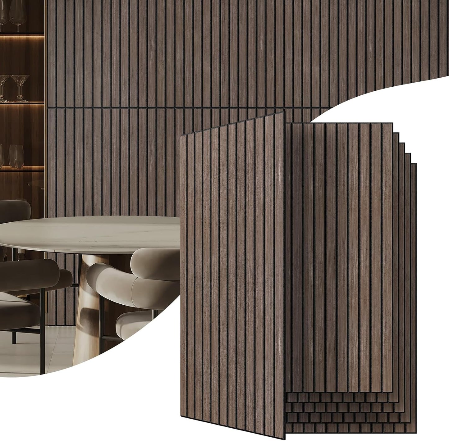 6 Pack Acoustic Wall Panels for Sound Absorption and Style