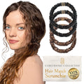 Mulberry Silk Skinny Hair Match Scrunchies for Women - Brunette 4-Pack