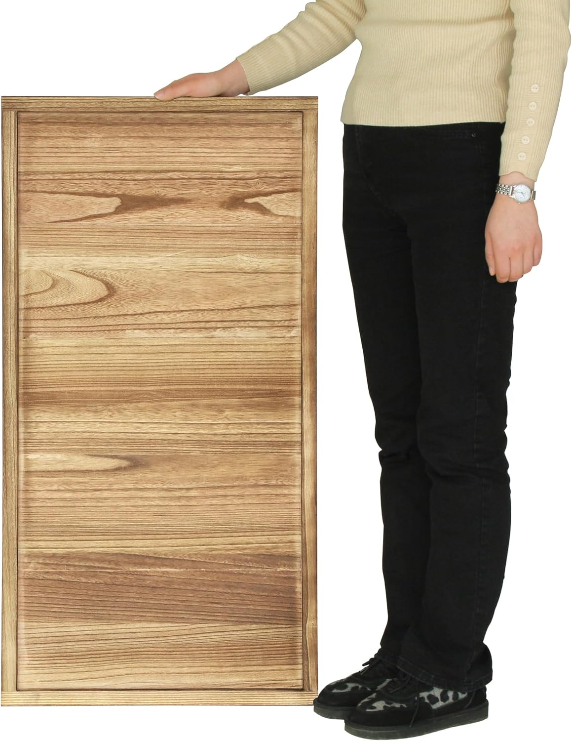 40x20 Extra Large Rustic Wooden Ottoman Tray for Living Room