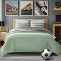 Comfort Spaces Queen Quilt Set Verone - Vibrant Color Stripes