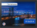 31.5x23.6 in Black Puzzle Frame for 1500 Piece Puzzles - Clean Display