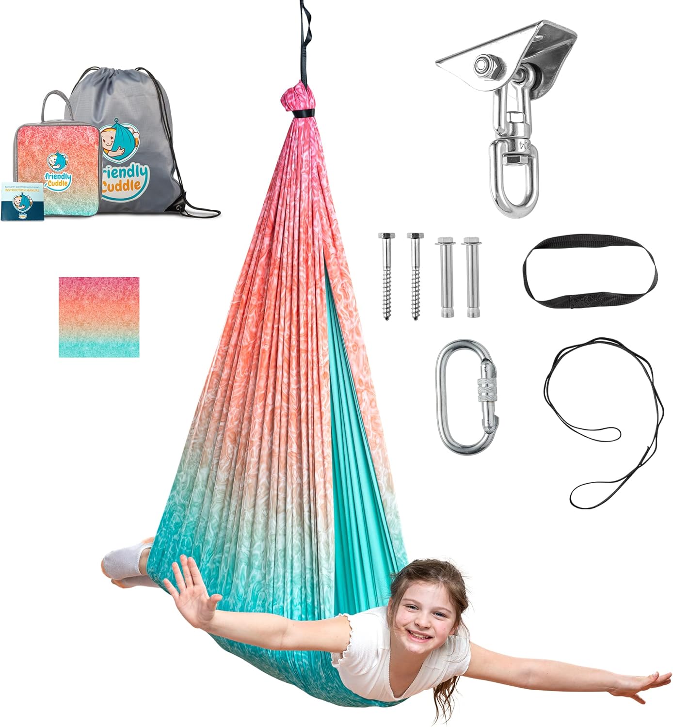 Indoor Sensory Swing for Kids & Adults - 360 Swivel Therapy