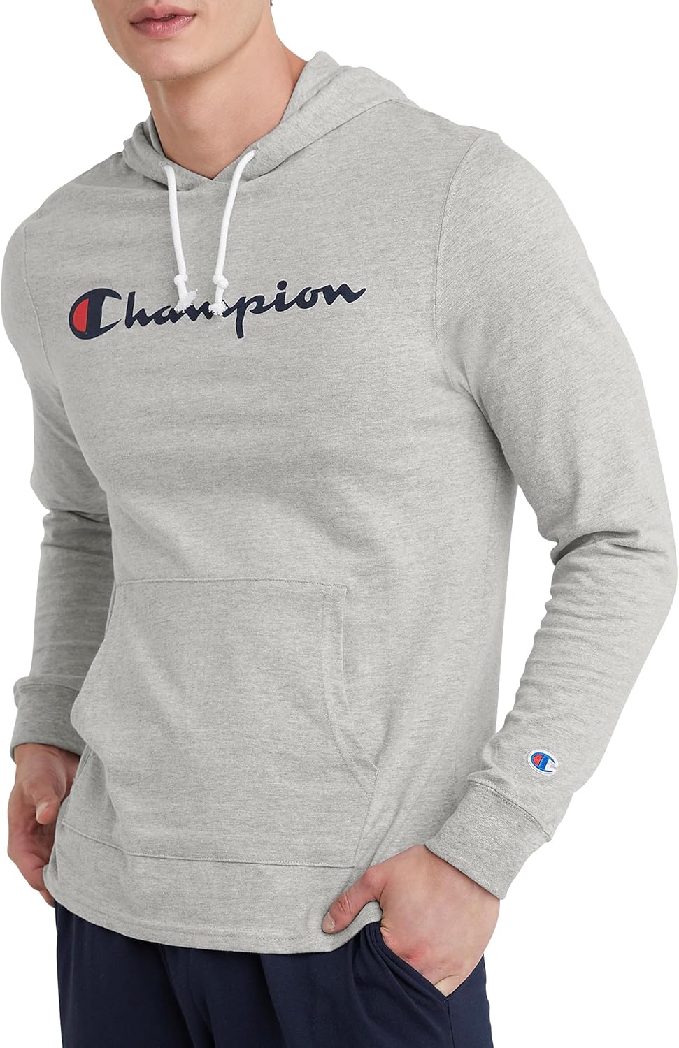 Champion Men's Midweight T-Shirt Hoodie - Soft & Cozy