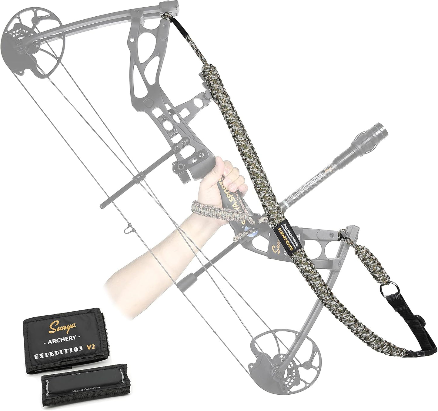 SUNYA Paracord Compound Bow Sling for Hands-Free Carrying