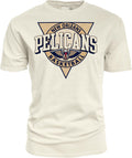 New Orleans Pelicans Ringspun Triblock Ivory T-Shirt - Soft Fan Tee