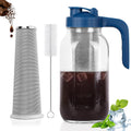 64 Oz Glass Cold Brew Maker for Refreshing Drinks - Blue