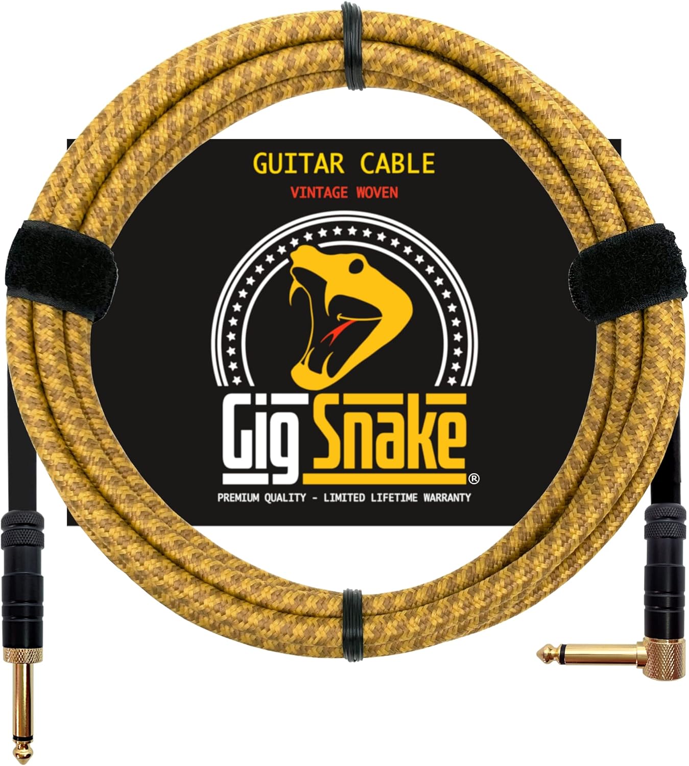 10ft Professional Guitar Cable - Low Noise, Clear Tone - Gig Snake
