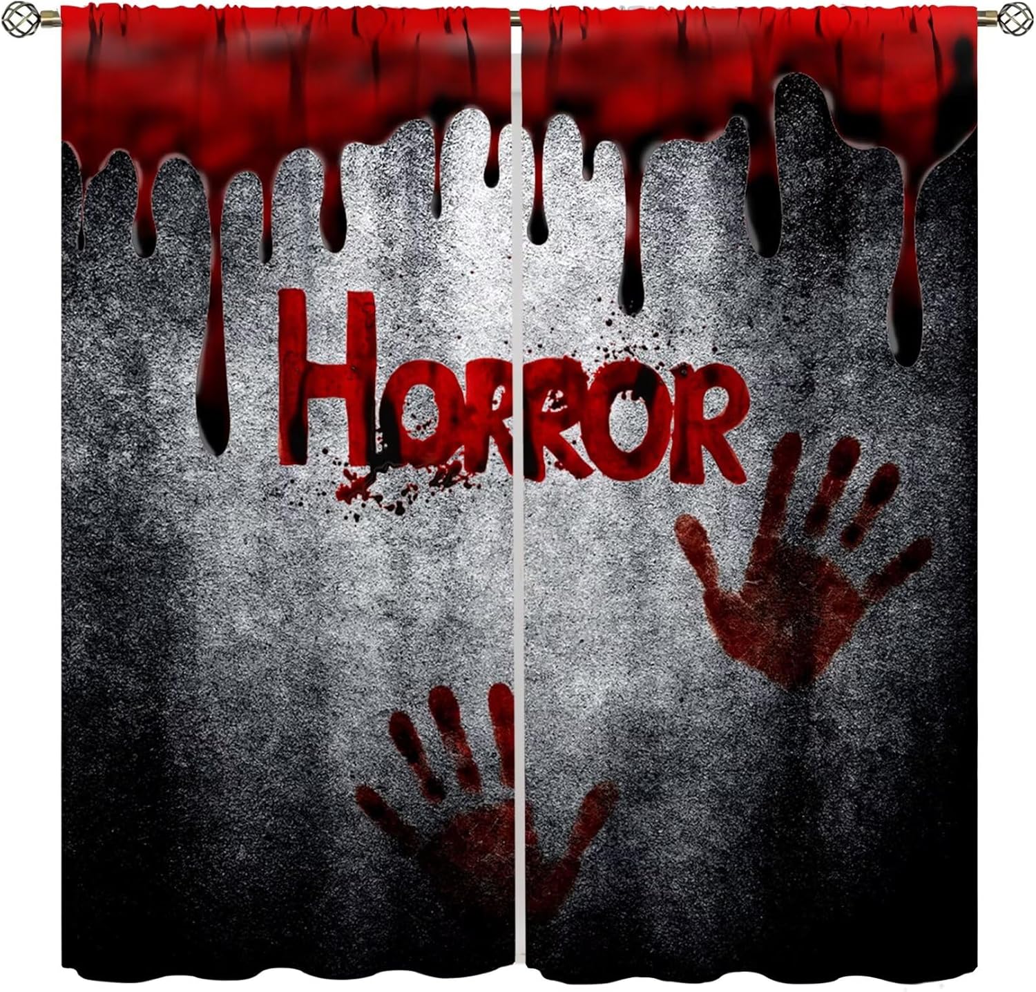 Gothic Blackout Curtains 42x45 | Halloween Horror Decor