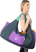 Large Yoga Mat Bag Carrier with 4 Zipper Pocket - Canvas Tote