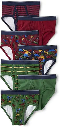 Boys' Cotton Briefs Underwear Variety 7-Pack for Comfort