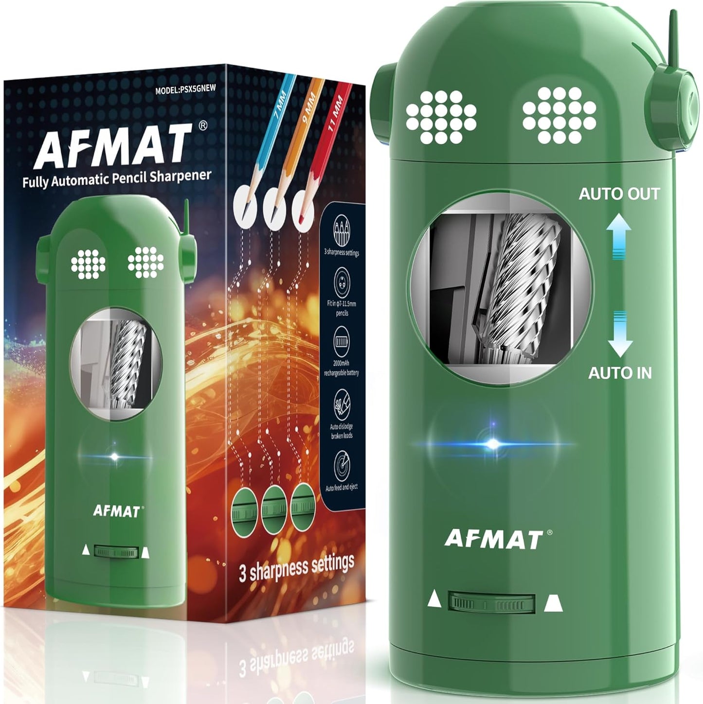 AFMAT Electric Pencil Sharpener: Fully Automatic Robot Sharpener