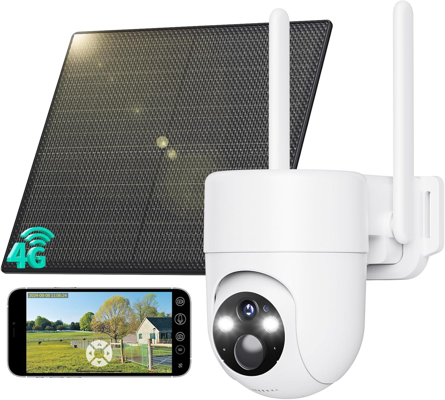 LIWAN 4G LTE Cellular Security Camera for Outdoor Monitoring