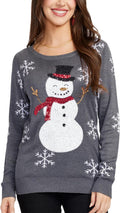 Women's Ugly Christmas Sweaters - Embellished Holiday Pullovers Womens