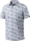 ZITY Golf Shirts for Men Short Sleeve Print Polo Shirt - Moisture out