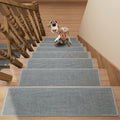 Stair Treads Carpet 15 pcs for Wooden Steps - Non Slip Safety Runner