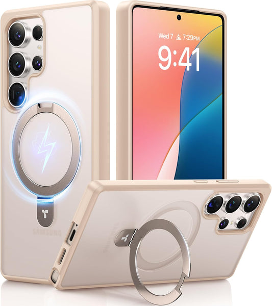 TORRAS Pale Apricot Magnetic Case for Galaxy S25 Ultra