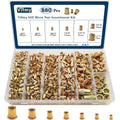 SAE Rivet Nut Assortment Kit (880 Pcs) - Complete Flat Head Rivnuts