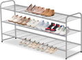 AOODA 3-Tier Long Shoe Rack for Closet - Holds 24 Pairs, Sturdy Metal