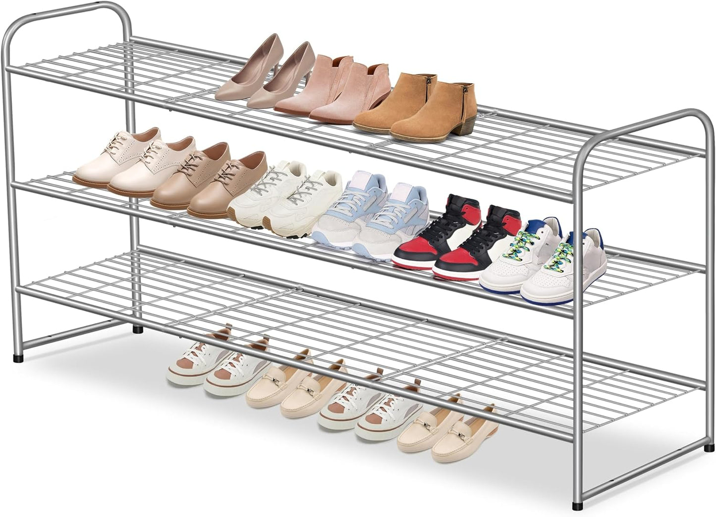 3-Tier Long Shoe Rack for Closet - Organize 24 Pairs Easily