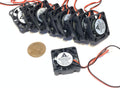 10 Pieces 5V 25mm x 7mm Mini DC Fan - Compact Cooling Pack