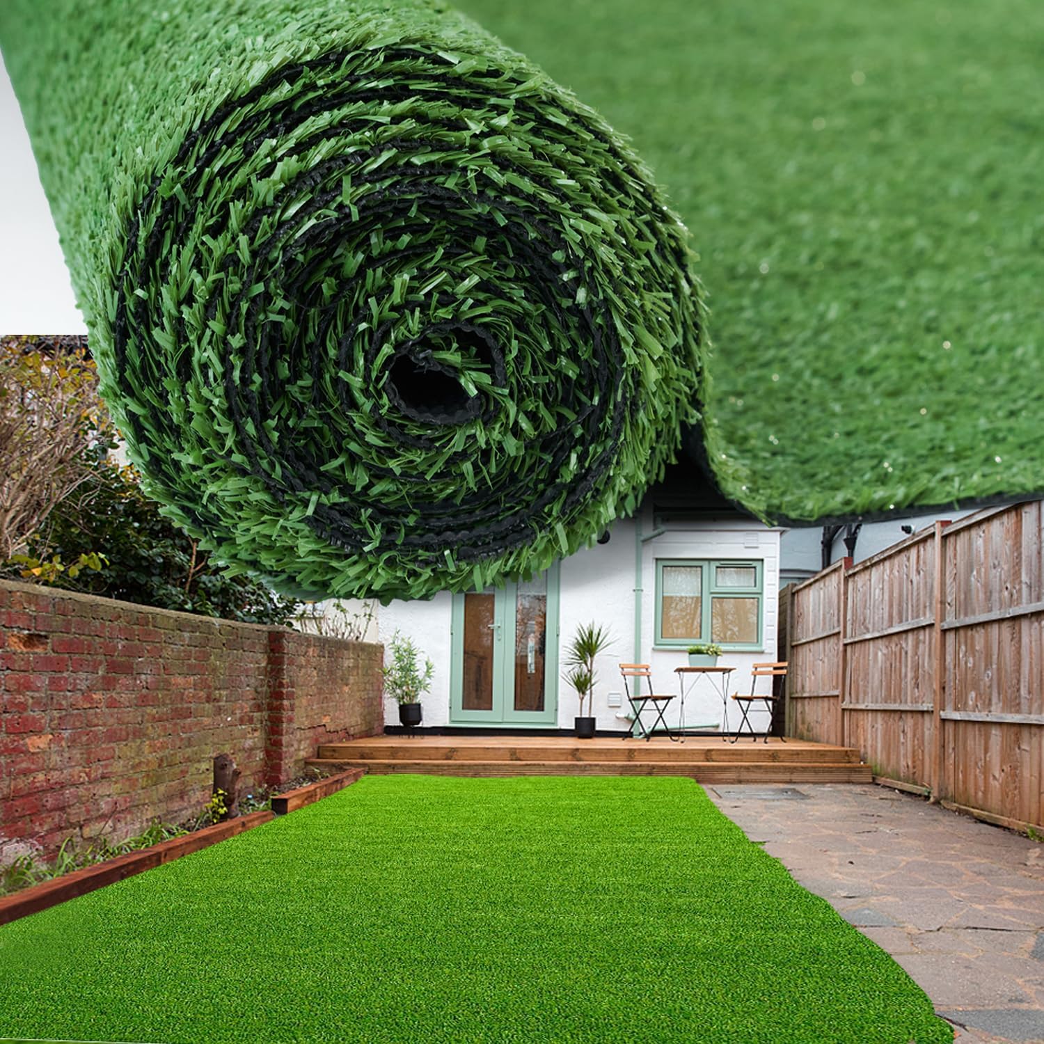 Artificial Grass Outdoor Indoor 4.7 FT x 8 FT Faux Turf Lawn