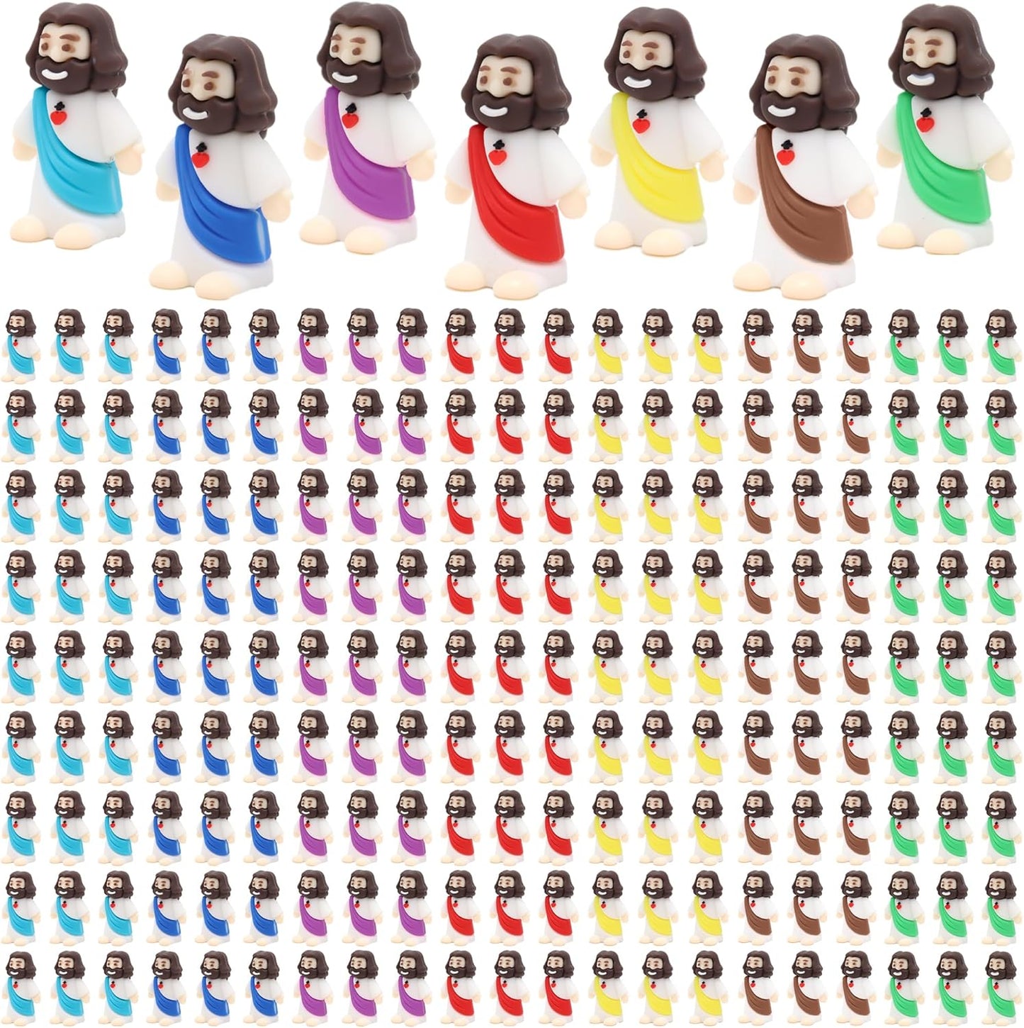 200 Pcs Mini Jesus Figures for Religious Celebrations and Gifts